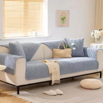 Подушка для дивана Four Seasons Universal Plush Подушка для дивана Чехол из овечьей шерсти Зимний утолщенный чехол Полотенце 70*70cm