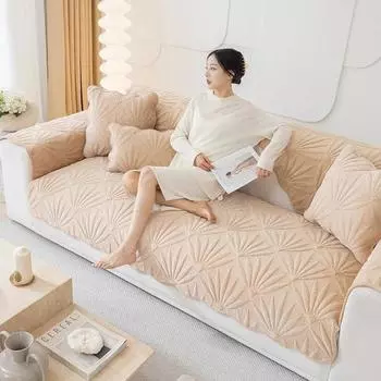 Подушка для дивана Four Seasons Universal Plush Cushion Cream Wind Non-Slip Anti Cat Scratch Cover Sofa Cover Fabric Towel 70x70