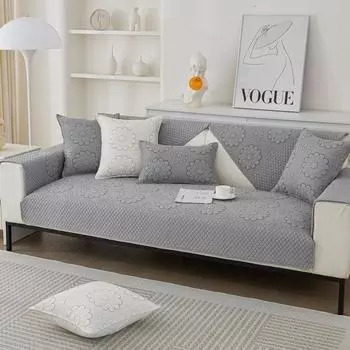 Подушка для дивана Four Seasons Universal Подушка из хлопка с вышитыми цветами Чехол для дивана из чистой хлопковой ткани Полотенце Simple Modern 70x70