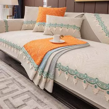 Подушка для дивана Four Seasons Universal Simple Nordic Style Нескользящая подушка для сиденья Кожаный чехол для дивана Полотенце All-Inclusive Утолщенная 70*70cm