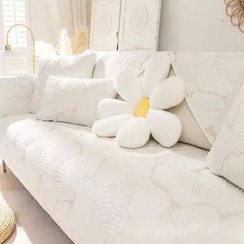 Подушка для дивана Four Seasons Универсальная нескользящая подушка для сиденья Простой современный чехол для дивана Ткань Сплошной цвет Скандинавский подлокотник Спинка Полотенце 70*70CM жёлтый