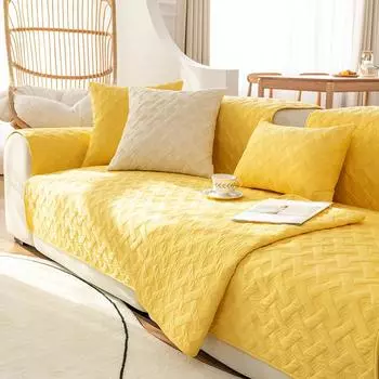 Подушка для дивана Four Seasons Универсальная утолщенная нескользящая универсальная универсальная подушка для дивана Простая современная тканевая подушка с полным покрытием Полотенце на спинку 70*70