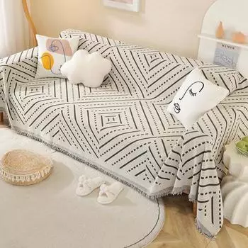 Подушка для дивана Four Seasons Универсальная простая ткань для чехлов на диван Универсальный универсальный чехол на сиденье Ins Ветер на спинку Полотенце Ткань против царапин 180*130