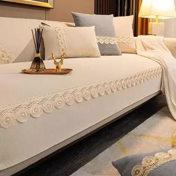 Подушка для дивана Four Seasons Универсальная скандинавская простая легкая роскошная подушка для сиденья Нескользящий чехол Подушка для спинки Полотенце Чехол Утолщенная ткань 70*70cm