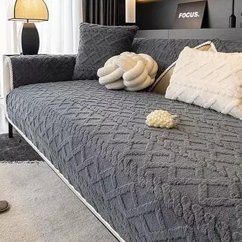 Подушка для дивана Four Seasons Универсальная простая и легкая роскошная плюшевая кожаная подушка для дивана Нескользящая подушка Чехол для дивана Ткань 70*70cm