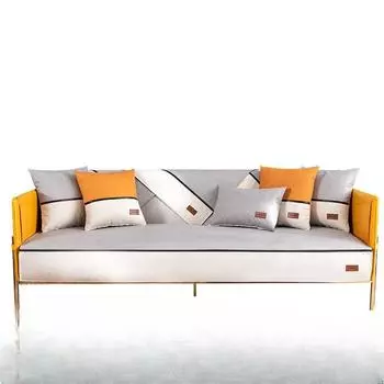 Подушка для дивана Four Seasons Универсальная нескользящая тканевая кожаная подушка для сиденья Легкая роскошная стильная водонепроницаемая непроницаемая для мочи крышка дивана 70*70cm