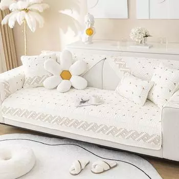 Подушка для дивана Four Seasons Универсальная нескользящая подушка для сиденья Современный простой чехол для дивана Ткань утолщенная 70*70cm