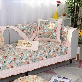 Подушка для дивана Four Seasons, универсальная хлопковая пасторальная противоскользящая простая модная подушка для гостиной, чехол для дивана, полотенце для дивана. 70*70