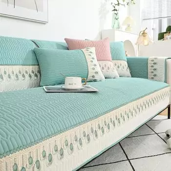 Подушка для дивана Four Seasons Универсальные нескользящие подушки для сидений Все включено Универсальный простой современный чехол для дивана Полотенце для спинки Полное покрытие Ткань 70*70