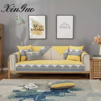 Подушка для дивана Four Seasons, универсальный нескользящий кожаный чехол для дивана, высококачественный мягкий чехол для полотенец на спине, ткань 45*45Pillowcase бежевый