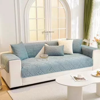 Подушка для дивана Four Seasons, универсальный нескользящий кожаный чехол для дивана, легкий роскошный плюшевый зимний чехол для подушки, полотенце 70*70cm