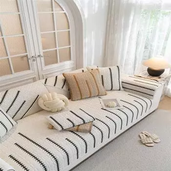 Подушка для дивана Four Seasons, универсальный нескользящий чехол для подушки, простой тканевый чехол Advanced Sense, однотонный чехол для дивана, полотенце на спинку 90x70cm