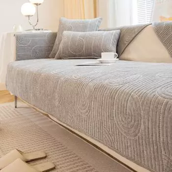 Подушка для дивана Four Seasons, универсальный нескользящий тканевый чехол на сиденье, новая легкая роскошная подушка, чехол для дивана из высококачественной натуральной кожи 70X70