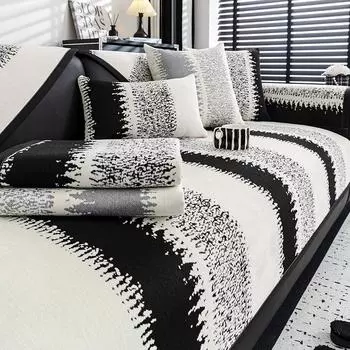 Подушка для дивана Four Seasons, универсальный светильник с защитой от царапин, роскошный высококачественный прямой кожаный чехол для дивана, нескользящий тканевый чехол 70*70cm