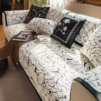 Подушка для дивана «Французская камелия» Four All Seasons Universal New Retro Straight Anti-Slip Leather Cover Fabric 70x90