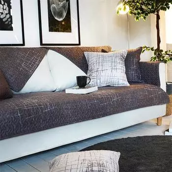 Подушка для дивана, хлопчатобумажная, всесезонная, универсальная, противоскользящая, простой современный чехол для дивана, модульное полотенце для дивана 70*70
