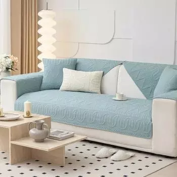 Подушка для дивана, хлопковая скандинавская простая нескользящая универсальная хлопковая подушка, современный зимний чехол для дивана, тканевое полотенце 70X70