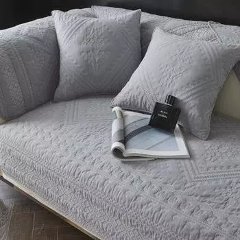 Подушка для дивана, хлопковая универсальная ткань на четыре сезона, художественная Нескользящая современная подушка, однотонная вышивка, предметы интерьера, чехол для дивана 70x70cm 1pcs