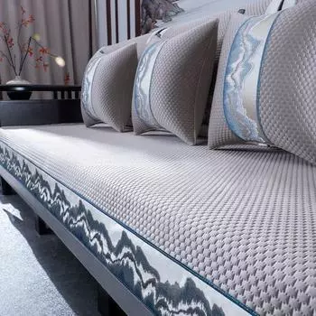Подушка для дивана Ice Silk, летняя подушка для сиденья дивана, летний чехол из цельного дерева, нескользящий, китайский, высокого класса 90*120cm