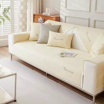 Подушка для дивана Ice Silk, летняя, простая, современная, подушка, подушка для сиденья, нескользящий чехол, чехол для спинки, полотенце 30*50 бежевый