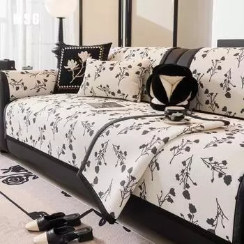 Подушка для дивана Ice Silk с принтом, французская подушка для дивана, летнее охлаждающее полотенце для гостиной, нескользящая подушка для охлаждения, чехол для дивана 70x70cm 1pcs