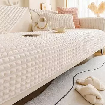 Подушка для дивана из бархата, зимняя, утолщенная, флисовая, простая, современная, нескользящая, чехол для дивана, ткань 70*70cm