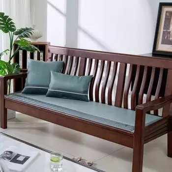 Подушка для дивана из цельного дерева Старомодная китайская высококачественная нескользящая подушка из палисандра Длинная подушка Оконная подушка Сиденье Kaba Card Деревянная скамейка 50*50cm