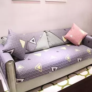Подушка для дивана из цельного хлопка Four Seasons, противоскользящий носовой платок на спинку из чистого хлопка, современный и минималистичный чехол для дивана, розово-серый 70*70