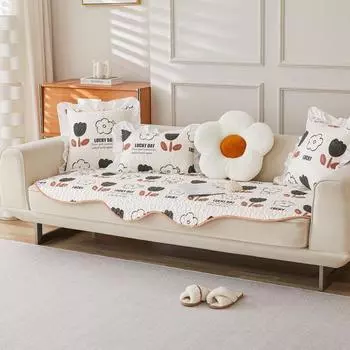 Подушка для дивана из цельного хлопка в стиле минимализма Four Seasons Universal Non-Slip, простая современная нерегулярная ткань для чехла на диван 70*70cm