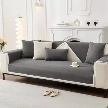 Подушка для дивана из цельного кукурузного бархата, противоскользящая, водонепроницаемая, универсальная, для всех сезонов, современная, наволочка для дивана 70x70cm 1pcs