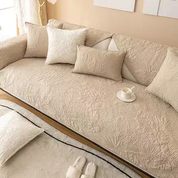 Подушка для дивана из чистого хлопка, четырехсезонная хлопковая ткань, нескользящая, простая подушка, универсальный чехол, чехол для дивана, полотенце 70*70cm