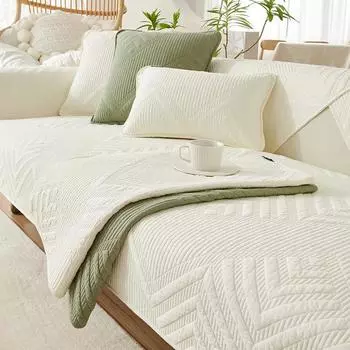 Подушка для дивана из чистого хлопка Four Seasons, универсальная, нескользящая, простая, современная, хлопковая ткань, чехол для сиденья, все включено, универсальный чехол, полотенце 70*70