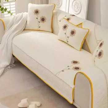 Подушка для дивана из чистого хлопка, летняя идиллическая минималистичная универсальная нескользящая подушка для четырех сезонов, современный простой чехол для дивана в стиле Ins, чехол 70*70