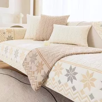 Подушка для дивана из чистого хлопка на все времена года, нескользящая, простая тканевая подушка для сиденья, кожаный чехол для дивана, тканевое полотенце 70*70