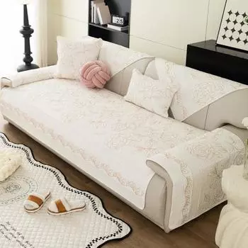 Подушка для дивана из чистого хлопка на все времена года, тканевая нескользящая подушка, легкая роскошь, простая, современный чехол для дивана, можно стирать 70*70cm