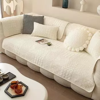 Подушка для дивана из чистого хлопка на все времена года, высококачественная подушка в стиле ретро, чехол для дивана из хлопка, нескользящая ткань для чехла 70*70cm