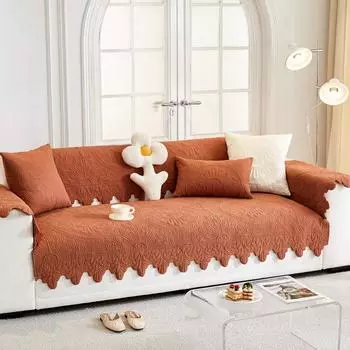Подушка для дивана из чистого хлопка на все времена года, нескользящий чехол для дивана, полотенце для дивана в стиле ретро-французского, тканевая подушка для сиденья дивана, новый стиль 70*70cm