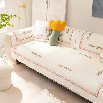 Подушка для дивана из чистого хлопка на все времена года, противоскользящая подушка для дивана из хлопчатобумажной ткани и кожи, современный простой чехол для дивана 70*70cm