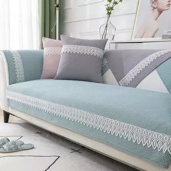 Подушка для дивана из чистого хлопка на все времена года, нескользящая, простая современная подушка, зимний кожаный чехол для дивана, тканевое полотенце 70*70cm