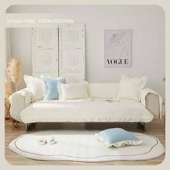 Подушка для дивана из чистого хлопка на все времена года, нескользящий чехол для дивана из хлопка, простой чехол для подушки, утолщенное полотенце из ткани 70*70cm