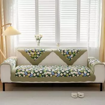 Подушка для дивана из чистого хлопка, новый пасторальный стиль, универсальный, простой, современный, стираемый тканевый чехол для дивана, ткань для всех сезонов 70*70cm