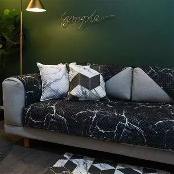 Подушка для дивана из чистого хлопка, простая современная четырехсезонная универсальная нескользящая ткань, комбинированный чехол для дивана для гостиной, полотенце на спинку 70*70