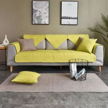 Подушка для дивана из чистого хлопка, простая и современная, полностью хлопчатобумажная ткань, всесезонная универсальная, нескользящая, подушка для сиденья «все включено», кожаный чехол для дивана 70*70