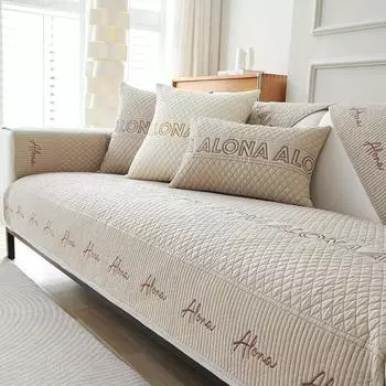 Подушка для дивана из чистого хлопка, простая и нескользящая ткань, всесезонный универсальный чехол для дивана из цельного хлопка, полотенце, летний чехол, подушка 70*70cm