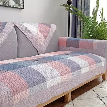 Подушка для дивана из чистого хлопка, противоскользящая подушка для всех сезонов, простой зимний кожаный чехол для дивана, ткань для чехла 70*70cm