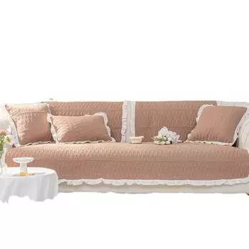 Подушка для дивана из чистого хлопка с оборками на все времена года, чехол для подушки из хлопчатобумажной ткани с противоскользящим эффектом, простой современный чехол для дивана 70*70