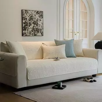 Подушка для дивана из чистого хлопка, универсальная противоскользящая ткань для всех сезонов, высококачественная хлопковая подушка, новый чехол на год 70*70cm