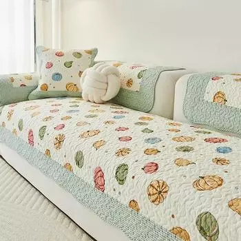 Подушка для дивана из чистого хлопка во французском стиле, все хлопковые сезонные универсальные простые современные тканевые противоскользящие чехлы 70x70cm