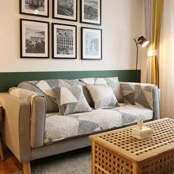 Подушка для дивана из чистого хлопка, всесезонная ткань, противоскользящая, универсальная, простая современная кожаная подушка для дивана, полотенце 70*70