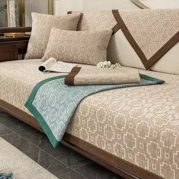 Подушка для дивана из европейской жаккардовой ткани шенилл, нескользящая, всесезонная, универсальная, кожаная, накидка на диван, полотенце, чехол для дивана на 1/2/3/4 места 70x70cm 1pcs